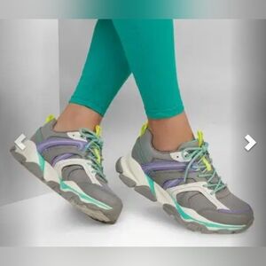 Size 7-Sketcher Bobs Sport SIERRA With Memory Foam 117306/GYMT GREY/MINT